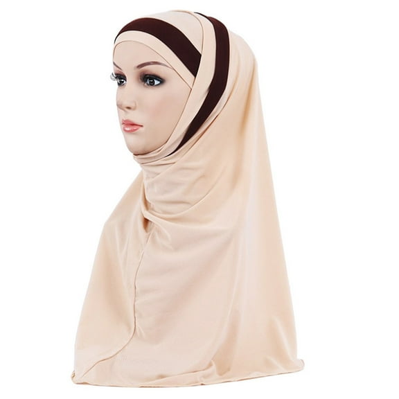 BEFOKA Hijab Undercap for Women, Islamic Muslim Under Hijab Cap Pre Tied Turban Underscarf Solid Undercap Bonnet Inner Head Scarf Head Wraps Hair Turbans for Women Headwears Sleep Cap