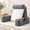 Grey-Large(Above 5'10"), variant on Readingow For Bed Sitting Up Adjustable With Detachable Armrests Removable Leg Support Converts To Cylindricalhine Washable Cover