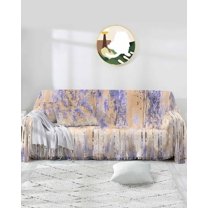 Purple Forest Tree Sofa Covers for 3 Cushion Couch,Washable Sectional & L Shape Couch Covers for Dog/Cat/Kid,Abstract Contemporary Minimalist Graffiti Art Non Slip Sofa Slipcover Futon Cover 71x150