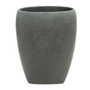 Charcoal Stone Gray Resin Wastebasket by Allure Home Creation