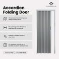 thumbnail image 2 of Spectrum Elite PVC Folding Door Fits 36"wide x 80"high Satin Silver Color, 2 of 8