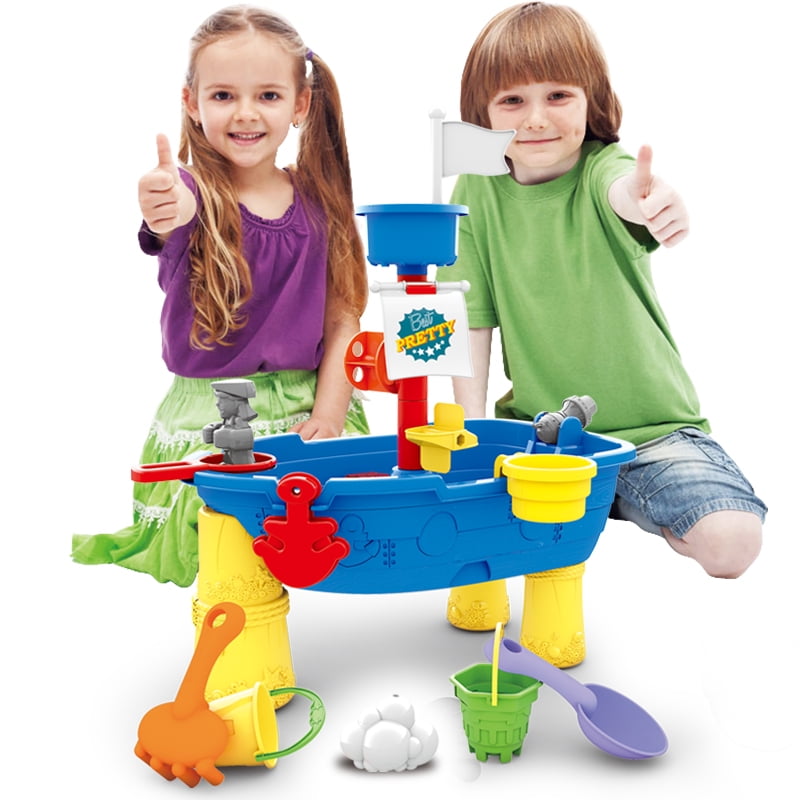 2 In 1 Sand Water Tables With Molds Shovel For Outdoor Toys For Toddlers Age 3-5 