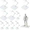 thumbnail image 1 of 10PCS 2 Styles Action Figure Stand Assembly Action Figure Display Holder Base Display Stand Set Model Support Display Stand Suitable for 6-7 inch figures, 1 of 6