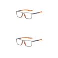 thumbnail image 1 of Jumpingount Gafas deportivas Anti luz azul sin prescripción de vidrio hombres mujeres gafas antideslizantes lector gafas ordenador al aire libre Gris/Naranja 2piezas, 1 of 6