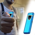 thumbnail image 1 of Encendedor eléctrico sin llama recargable USB con inducción de pantalla, encendido doble inclinado, a prueba de viento, portátil, diseño delgado para acampar, caminar, viajar, listo para regalar, 1 of 5