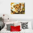 thumbnail image 5 of JRXY Lovely Animals Canvas Wall Art Cute Tiger Monkey Lion Giraffe Pictures Kids Children Birthday Party Gift Decorative Room 16x12in, 5 of 6