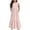 Pink, variant on Mikilon Girls Maxi Dress Short Sleeve Casual Long Dresses with Pockets 6-12 Years