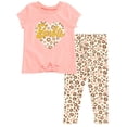 thumbnail image 1 of Conjunto de ropa para niñas pequeñas, camiseta y leggings de Barbie, color rosa 6, 1 of 6