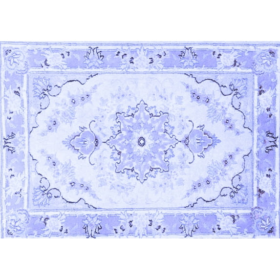 Ahgly Company Indoor Rectangle Persian Blue Traditional Area Rugs, 6' x 9'