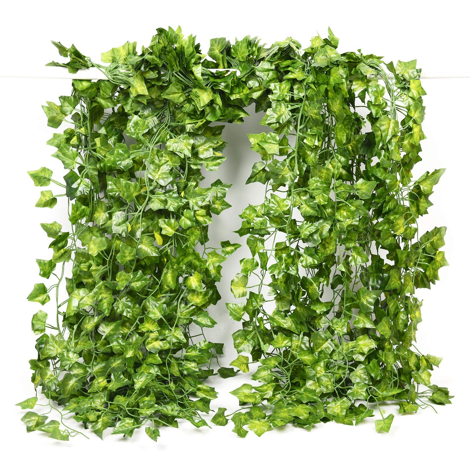 12PC 7.5ft Fake Ivy Leaves Artificial Greenery Vines for Room Decor Leaf Garland 