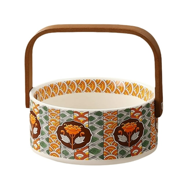 Ceramic Portable Snack Storage for Outdoor Camping Afternoon Tea Display and Gatherings Ideal Food Container