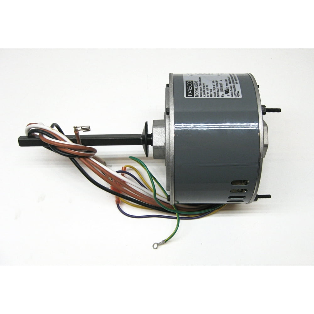 Air Conditioner Condenser Fan Motor Shaft Up 1/4 HP 230 Volts 1075 RPM