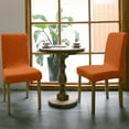thumbnail image 4 of Burnt Orange Dining Chair Cover Set of 4,Stretch Chair Protectors Slipcover,Spandex Kitchen Chair Seat Back Cushion Slip Cover for Dining Room,Party,Hotel Geometric Minimalist, 4 of 6