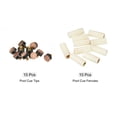 thumbnail image 3 of Uxcell 10mm Dia Screwing Billiard Pool Cue Tips with Cue Stick Ferrules Brown Beige 10 Pairs, 3 of 5