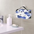 thumbnail image 6 of Blue Ink Flower and Leaf Tissue Box Cover Leather Square Rectangle Tissue Box Holder for Bathroom Living Room Desk Office Decor, 6 of 7