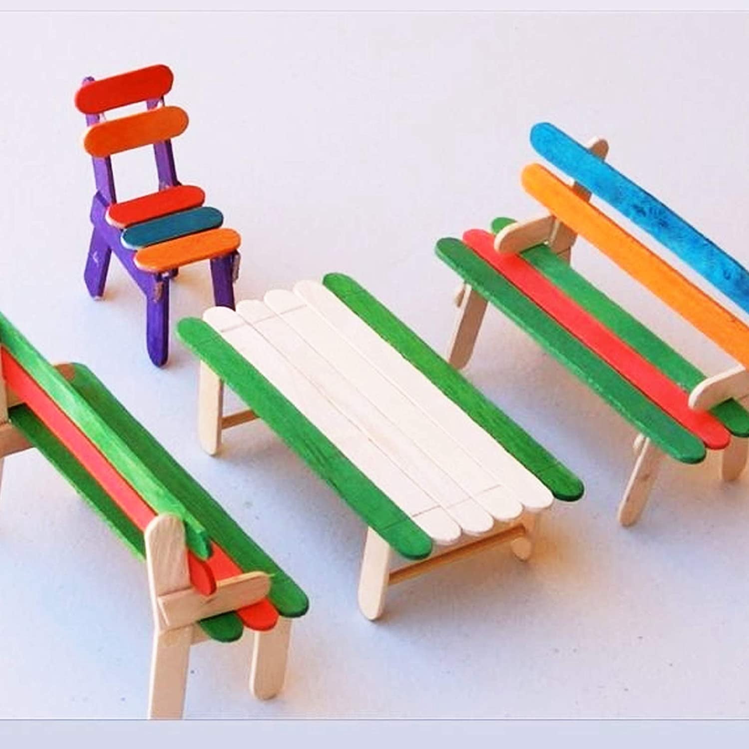 1000 Pcs Wooden Popsicle Sticks for Crafts, 4.5 Inch Wide Lollipop Sticks for Creative Designs or Kids Education, Home Art Projects