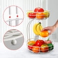 thumbnail image 4 of Bextsrack 2 Layer Disassembly Fruit Basket with Banana Holder for Countertop for kitchen-(White), 4 of 7