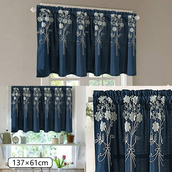 Clearance! Curtain Under $10 Floral Curtains Kitchen Coffee Curtains Bedroom Rod Curtains Lace Short Curtains Lace Curtains 54 X 24 Inch 1 Panels