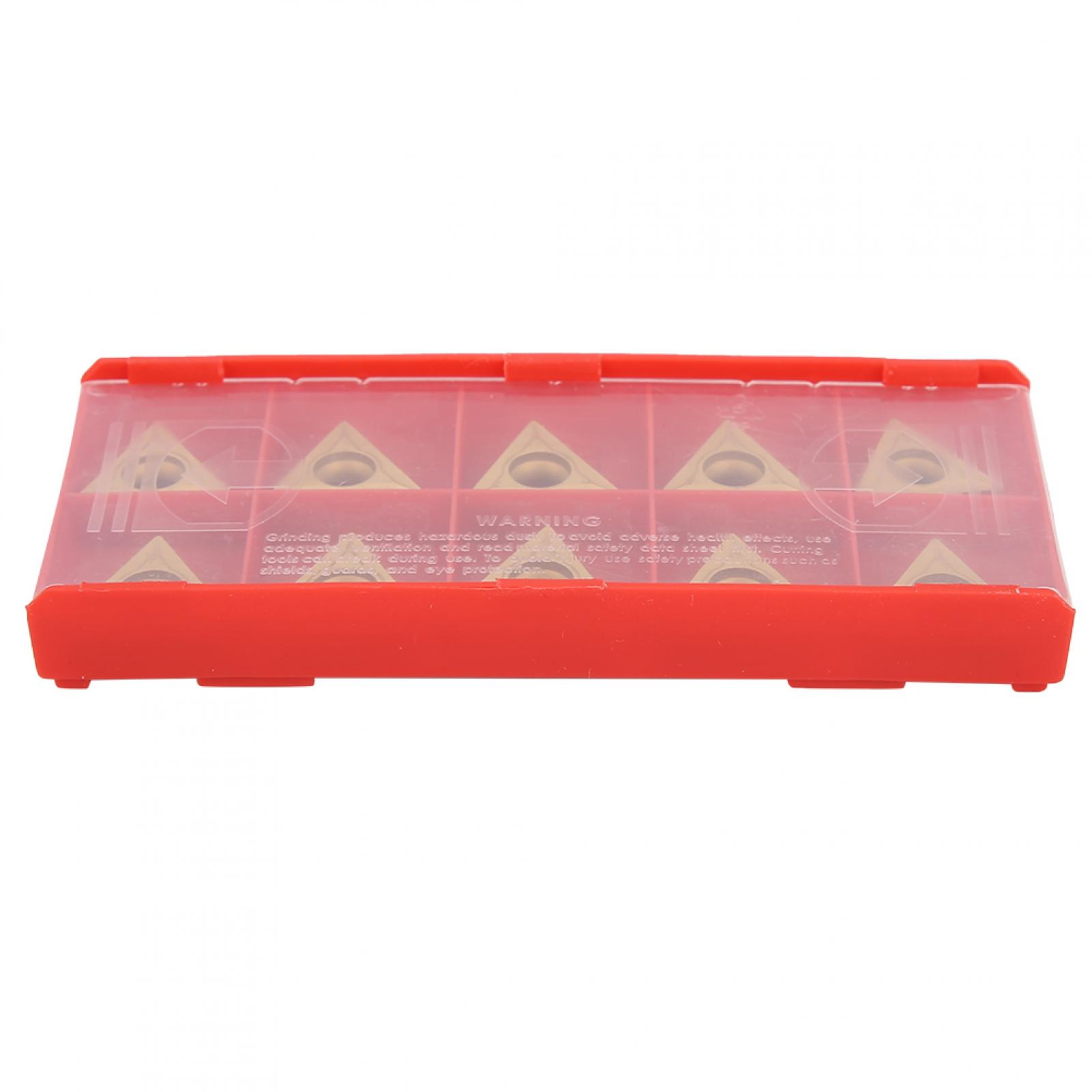 10 Inserts En Carbure De Tungstène TCMT 16T304 - Pour Tournage CNC, Acier, Inox - Triangle 16x5x4 Mm