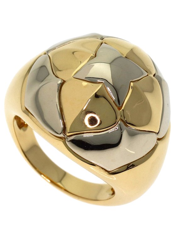 Pre-Owned BVLGARI Pyramide Ring, 18K Yellow Gold/18KWG, Women's.
