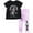 Black / pink, variant on Disney Nightmare Before Christmas Jack Skellington Sally Little Girls T-Shirt and Leggings Outfit Set Toddler to Big Kid