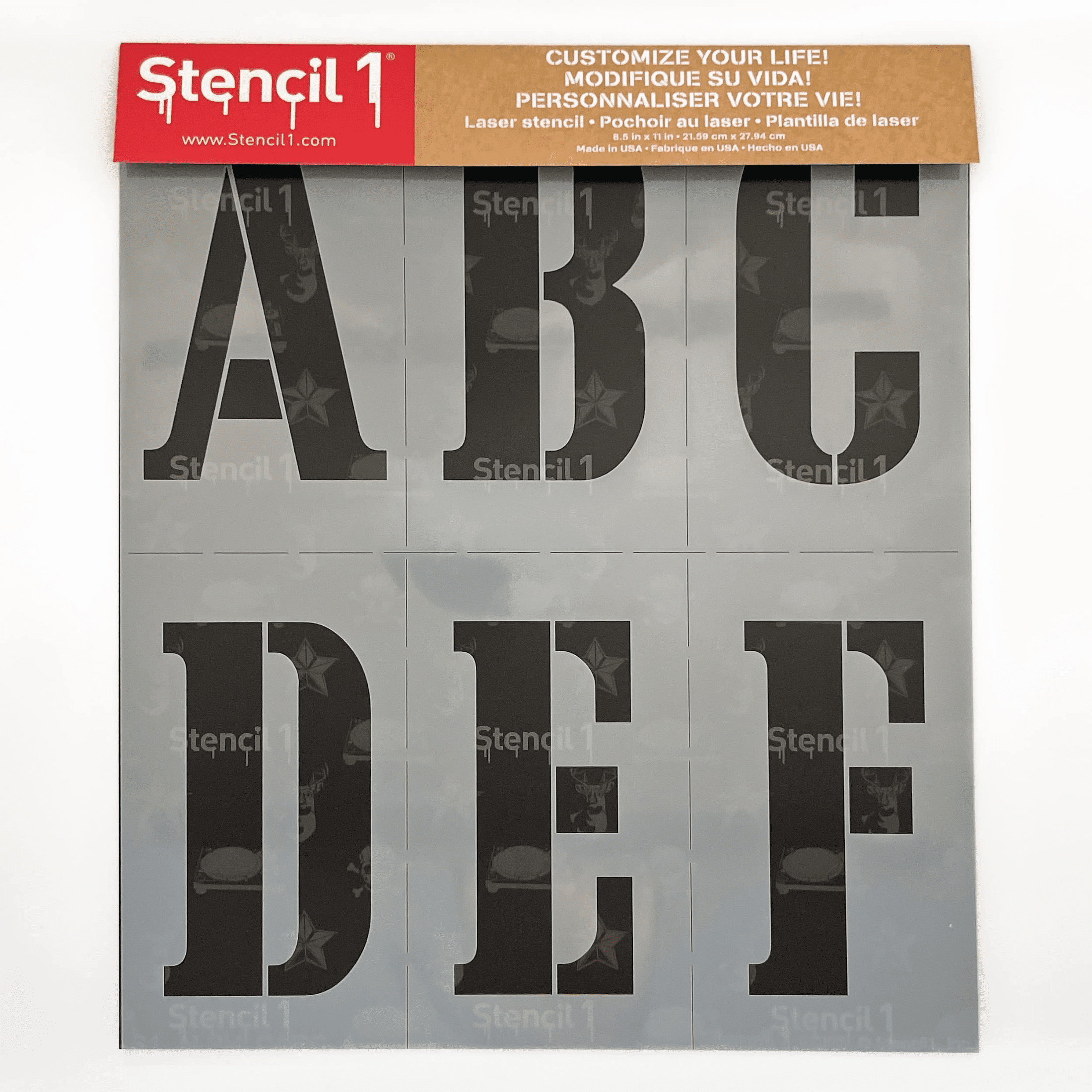 Stencil1 Cargo Font Stencils - 4" Art Stencils