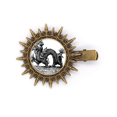 thumbnail image 1 of China Culture Qing Dynasty Line Drawing Hairpin Sun Headwear Retro Metal Clips Pin, 1 of 3