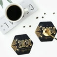 thumbnail image 5 of Balery 4 Pcs Happy New Year 2024 (5)Leather Coasters Set, Drink Table Cup Coasters For Living Room Kitchen Coffee Decor, 5 of 9