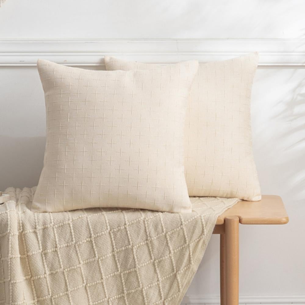 Pillow Covers 18x18 inch for Mother's Decor Set of 2 Farmhouse Rustic