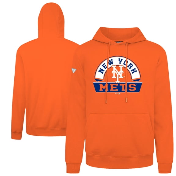 Men's Levelwear  Orange New York Mets Podium Banner Arch Hoodie