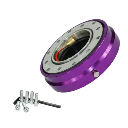 Universal Car Steering Wheel Quick Release Hub Adapter Snap Off Boss Kit Purple