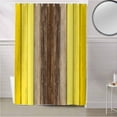 thumbnail image 5 of Fabric Shower Curtain Yellow Brown Gradient Rustic Wood Grain Texture Shower Curtains with 12 Hooks Waterproof Machine Washable Bath Curtains for Bathroom, 72 x 72in, 5 of 6