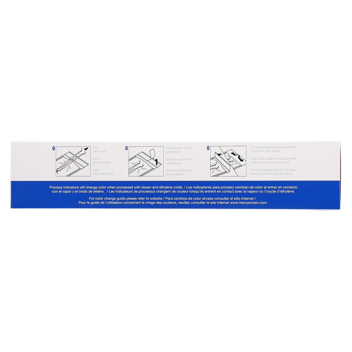 Henry Schein Self-Sealing Sterilization Pouches, Built In Color Change Guide 200/Bx, 4 Boxes, 800 Counts