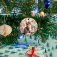 thumbnail image 5 of Funny Christmas Ornament,Kitten Sitting On The Branch Of Cherry Blossom Tree,Xmas Round Ceramic Pendant, 5 of 6