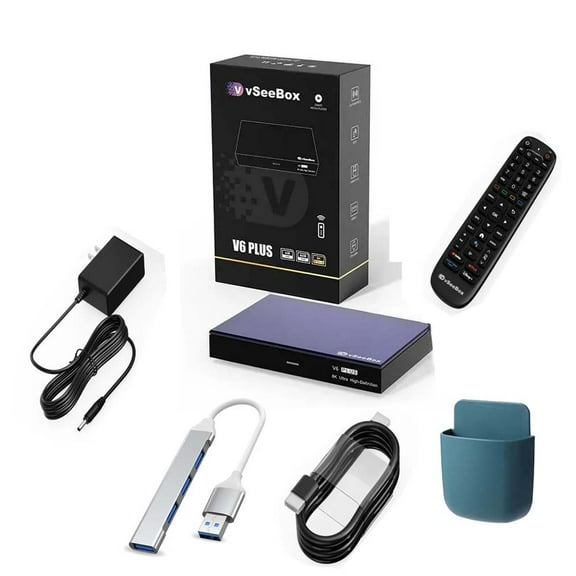 2026 vSeeBox V6 Plus Android 14.0  | Amlogic 905Y5 | 4GB 64GB | Voice Remote
