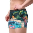 thumbnail image 2 of Fotbe Tropical Poolside Relaxation Men’s Total Support Pouch Boxer Briefs, X-Temp Cooling, Moisture-Wicking Underwear, Regular, Long-leg and Trunk-Large, 2 of 6