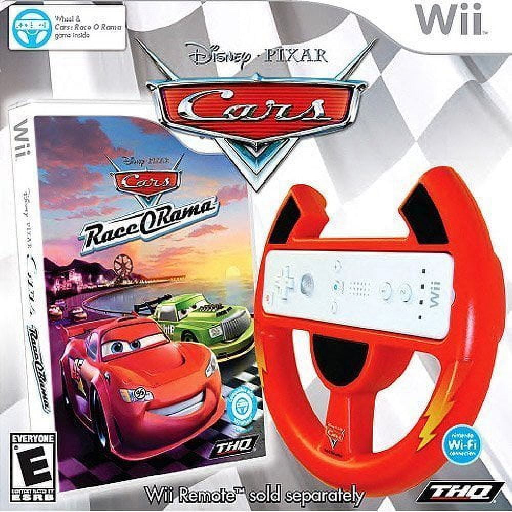 Refurbished THQ Cars Race-o-rama with Cars Wii Wheel  Wii ADVANCED  COMPETITIVE ENTERTAINING 