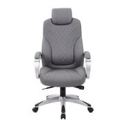 Boss Office Products X-Series Transitional Grey Executive Hinged Arm Chair