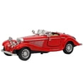 thumbnail image 2 of Coche de juguete vintage para niños, de aleación, con sonido y luz de alta simulación (rojo), 2 of 10