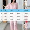 thumbnail image 3 of Fengactive Women's Long-Sleeve Blouses and Full-Length Bottom Pajama Set Loose Soft Lounge 2 Pieces Lightweight Nightwear, 3 of 6