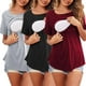 thumbnail image 3 of Camisetas de maternidad para mujer, ropa para extraer leche, camisetas de moda para la lactancia, 3 piezas L, 3 of 9