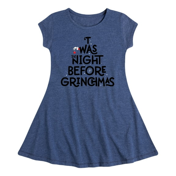 Dr. Seuss The Grinch - Christmas - T'was The Night - Toddler & Youth Girls Fit & Flare Dress