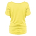 thumbnail image 3 of MBJ WT817 Womens Dolman Drape Top with Side Shirring L YELLOW, 3 of 4