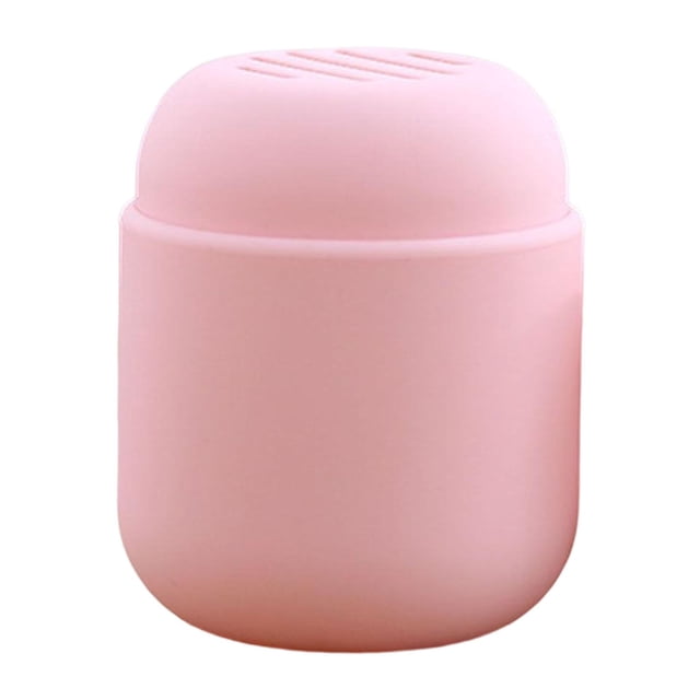 Esponja de maquillaje portátil a prueba de polvo para viajes, polvo de silicona inastillable, contenedor protector, Estuche de transporte de esponja Rosado Salvador Soporte de esponja de maquillaje