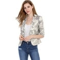 thumbnail image 2 of INSPIRE CHIC Blazer à Imprimé Floral Ouvert pour Femmes, 2 of 7