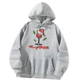 thumbnail image 3 of Sudadera con capucha con cordón Tops Moda Poliéster gris Sudadera con capucha con cordón Sudadera con capucha para adultos para ir de compras Oficina XL Yinane Sudadera con capucha, 3 of 8