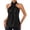 Black, variant on Laqbezok Chic Halter Criss Cross Sequin Tank Top, Women's Sparkly Sleeveless Party Camisole, Shiny Night Out Outfit