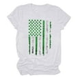 thumbnail image 3 of Bowake T-Shirt d'Été à Manches Courtes Col Rond pour Femmes, Décontracté Basique Imprimé Trèfle Shamrock, 3 of 4