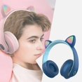 thumbnail image 3 of sobre Oreja Gato Oído Envolvente Sonido Auricular Inalámbrico Auriculares Plegables Control de Control de Ruido para Juegos Teléfonos - Azul y, 3 of 10