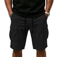 thumbnail image 6 of Cargo Shorts for Men Relaxed Fit Wide Leg Classic Work Shorts Outdoor Bike Travel Workout Hiking Short Summer Clothes, XL, 6 of 9